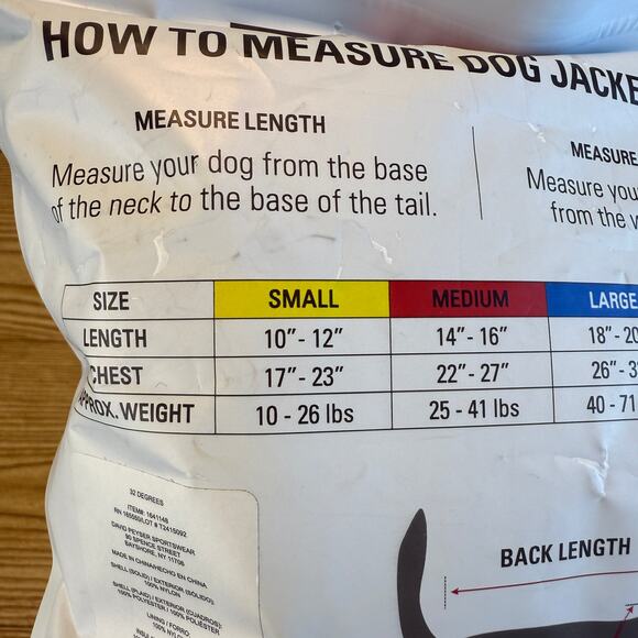 NWT 32 Degrees Heat Dog Jacket Reflective Stripe Large Red Black Sz Medium - Picture 6 of 7